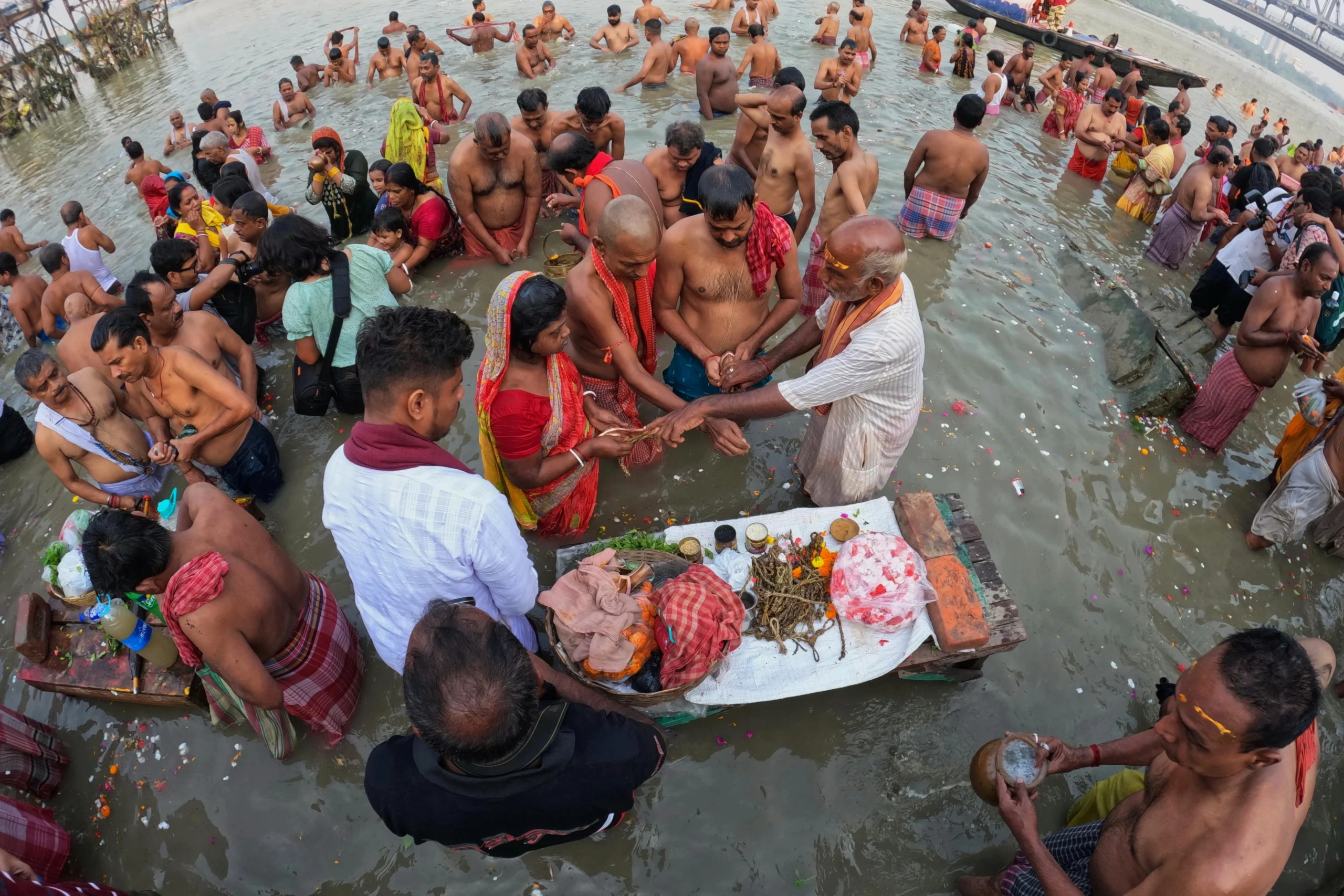 Praying at Gau Ghat